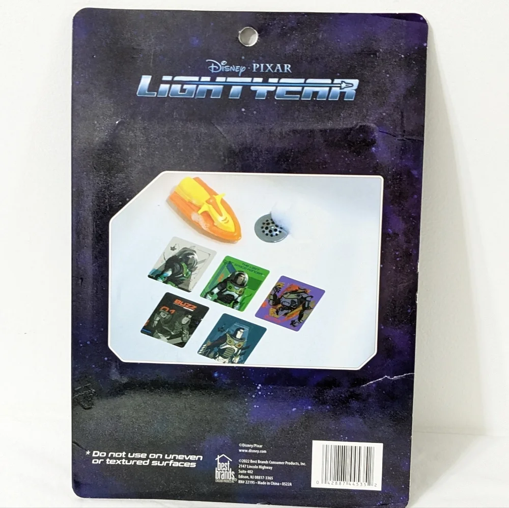 Disney Pixar Buzz Lightyear Bath Tub Treads, Set of 5, NEW